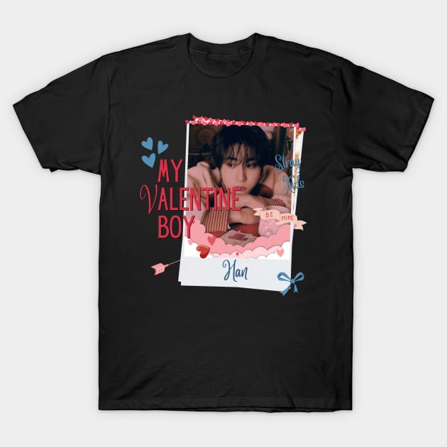 Han My Valentine Boy Stray Kids T-Shirt by wennstore